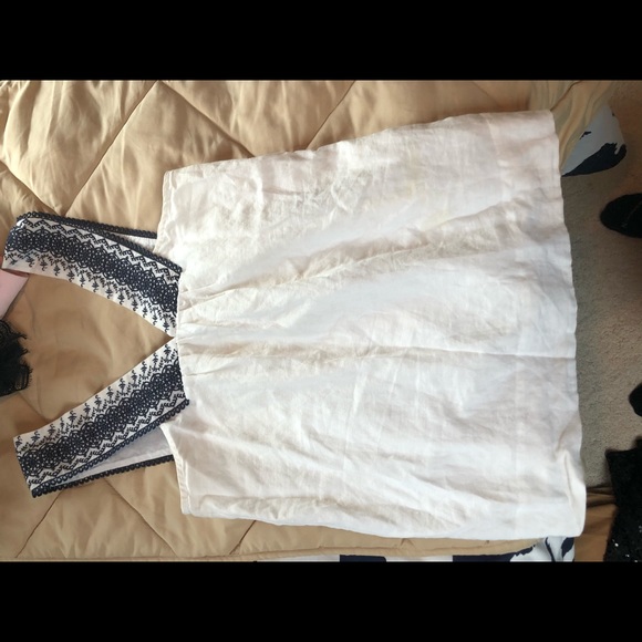 J. Crew Tops - White tank top with design on straps J. Crew Tops - White tank top with design on straps